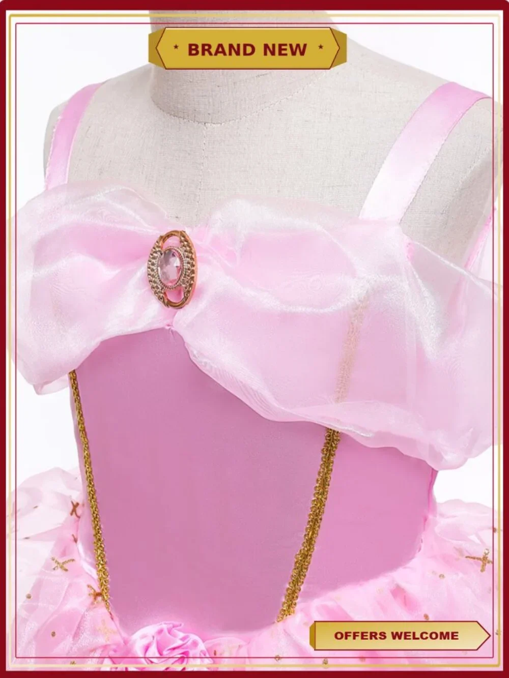 Girls Princess Dress Fairy Gemstone Birthday Party Costume